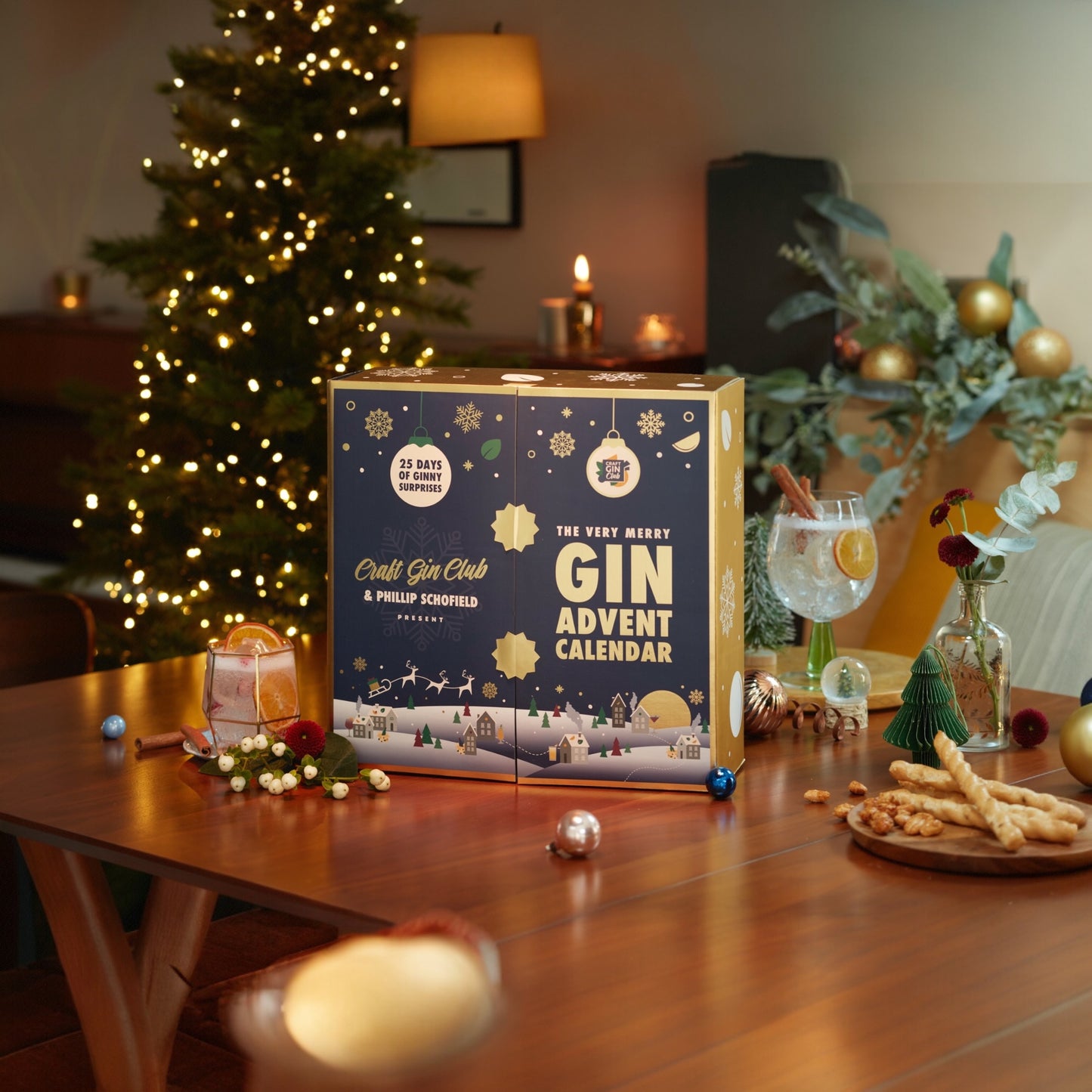 Julekalenderen 2025 med 25 stk. 5cl gin